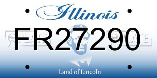 FR27290 Illinois License Plate