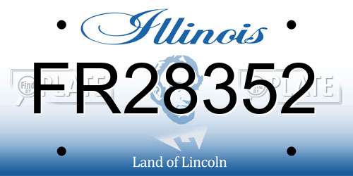 FR28352 Illinois License Plate