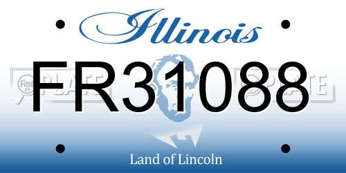 FR31088 Illinois License Plate