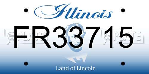 FR33715 Illinois License Plate