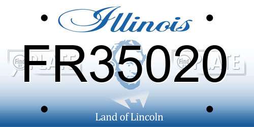 FR35020 Illinois License Plate
