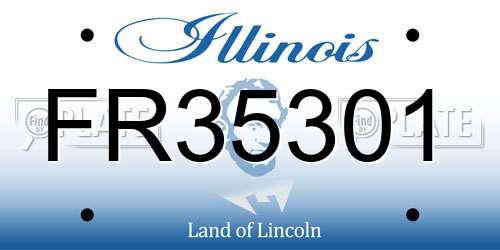 FR35301 Illinois License Plate