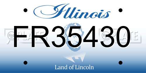 FR35430 Illinois License Plate