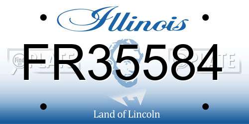 FR35584 Illinois License Plate