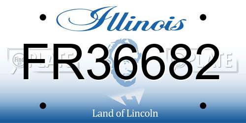 FR36682 Illinois License Plate