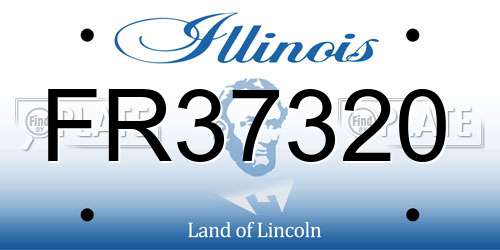 FR37320 Illinois License Plate