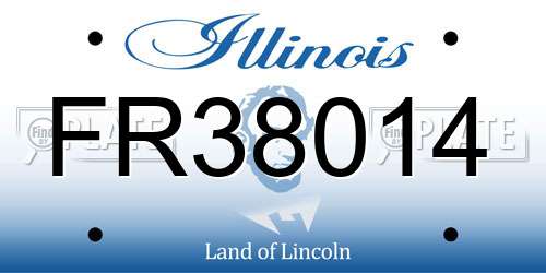 FR38014 Illinois License Plate