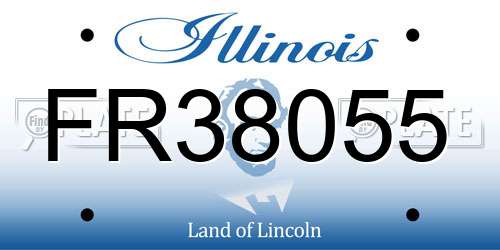 FR38055 Illinois License Plate