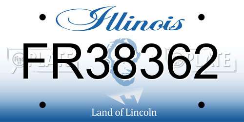 FR38362 Illinois License Plate