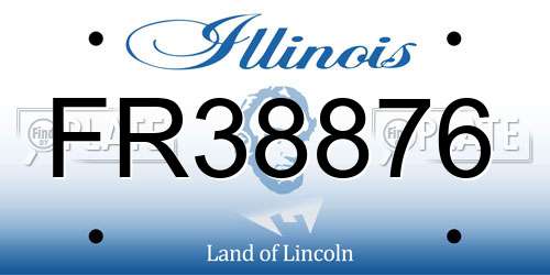 FR38876 Illinois License Plate