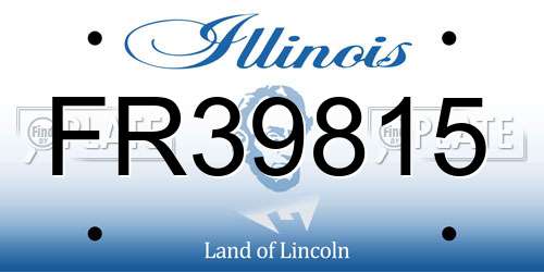 FR39815 Illinois License Plate
