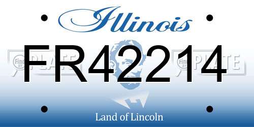FR42214 Illinois License Plate