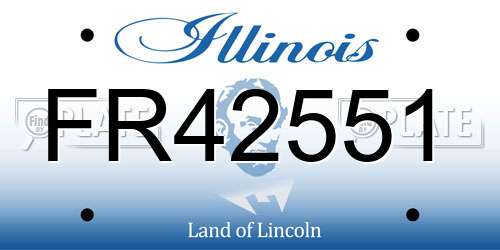 FR42551 Illinois License Plate
