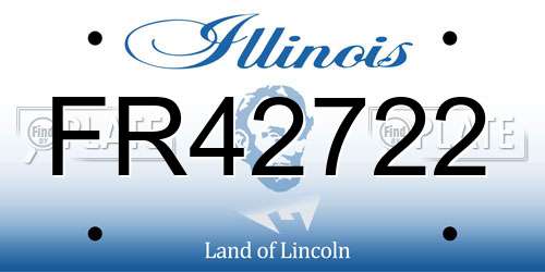 FR42722 Illinois License Plate
