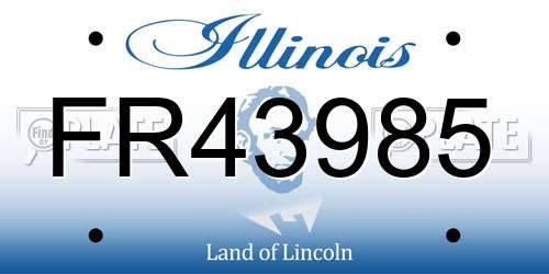 FR43985 Illinois License Plate