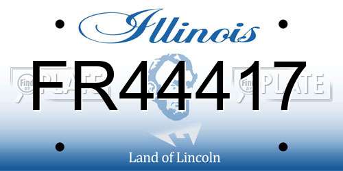 FR44417 Illinois License Plate