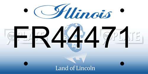 FR44471 Illinois License Plate