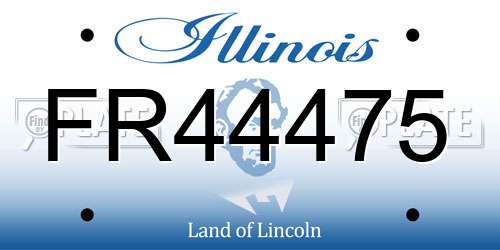 FR44475 Illinois License Plate