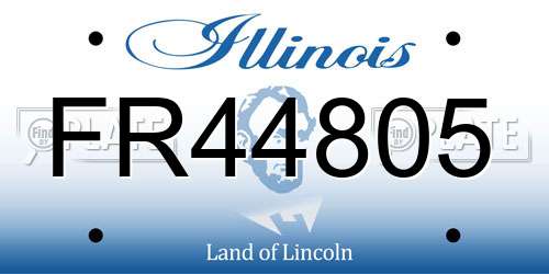 FR44805 Illinois License Plate