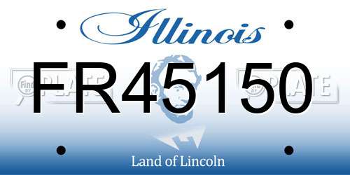 FR45150 Illinois License Plate