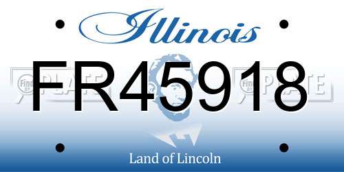 FR45918 Illinois License Plate