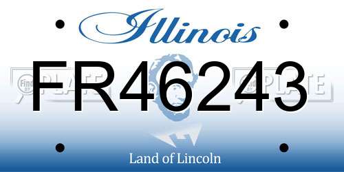 FR46243 Illinois License Plate
