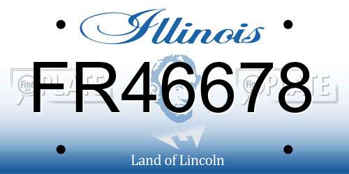 FR46678 Illinois License Plate