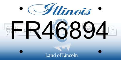 FR46894 Illinois License Plate