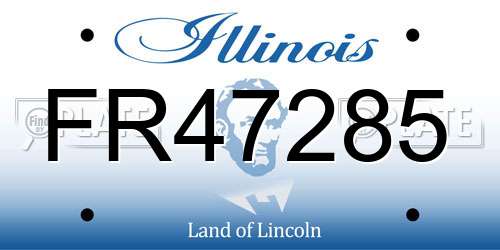 FR47285 Illinois License Plate