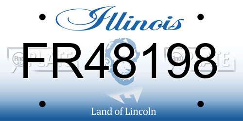 FR48198 Illinois License Plate