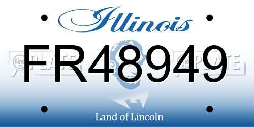 FR48949 Illinois License Plate