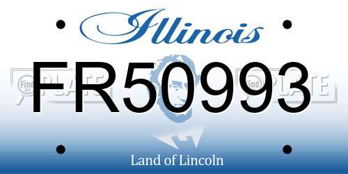 FR50993 Illinois License Plate
