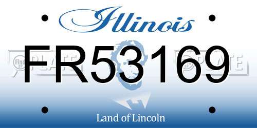 FR53169 Illinois License Plate