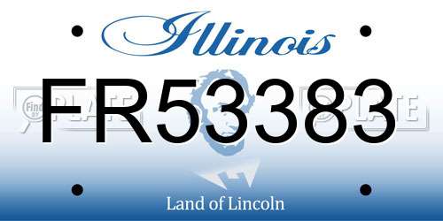 FR53383 Illinois License Plate