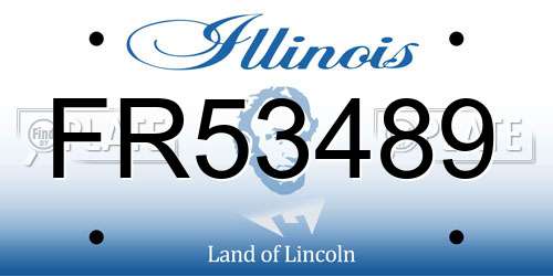 FR53489 Illinois License Plate