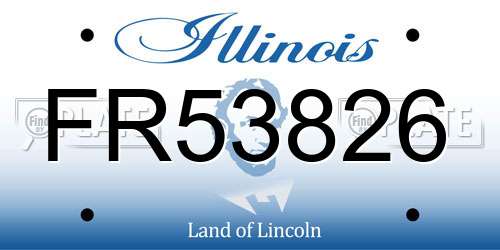 FR53826 Illinois License Plate