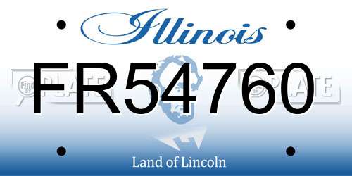 FR54760 Illinois License Plate
