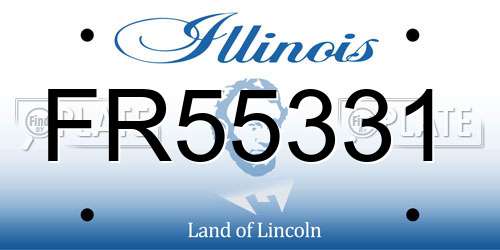 FR55331 Illinois License Plate