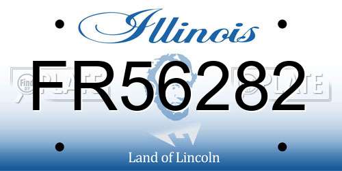 FR56282 Illinois License Plate