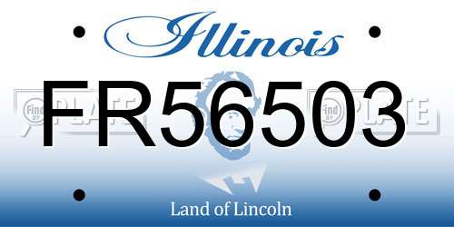 FR56503 Illinois License Plate