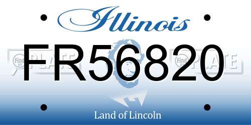 FR56820 Illinois License Plate