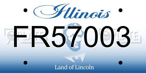 FR57003 Illinois License Plate