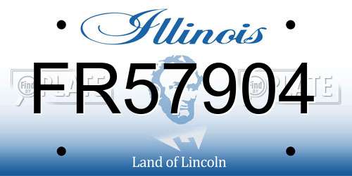 FR57904 Illinois License Plate