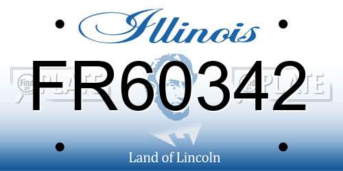 FR60342 Illinois License Plate