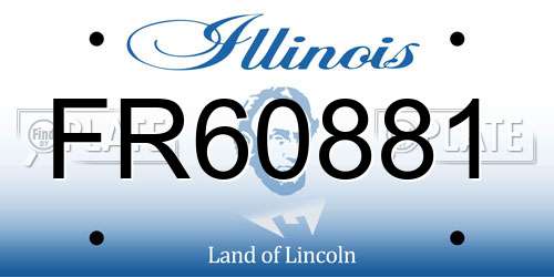 FR60881 Illinois License Plate