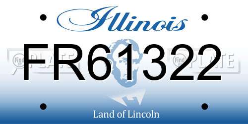 FR61322 Illinois License Plate