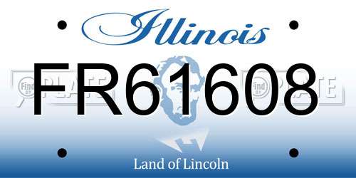 FR61608 Illinois License Plate