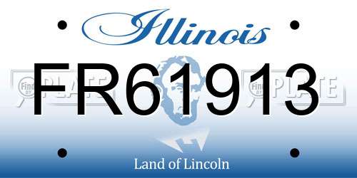 FR61913 Illinois License Plate