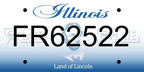 FR62522 Illinois License Plate