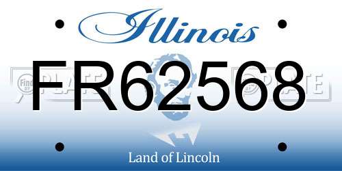 FR62568 Illinois License Plate